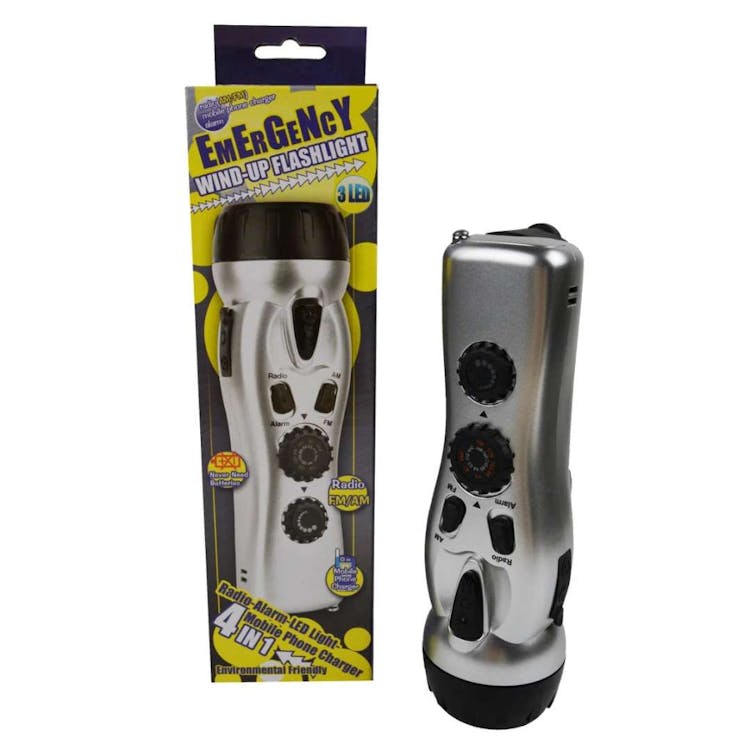Handheld Portable Crank Radio with Flashlight 2