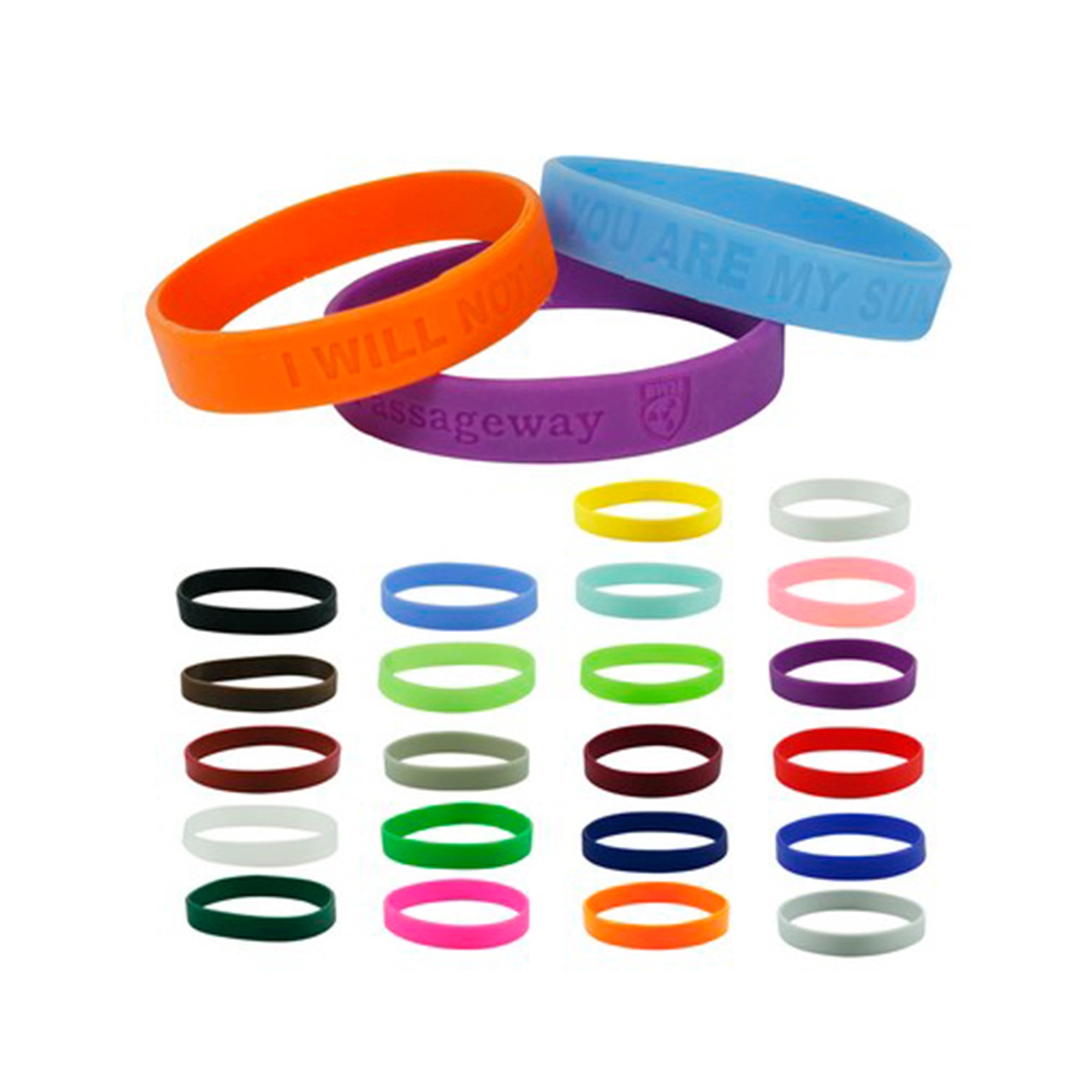 Debossed Silicone Wristbands 2