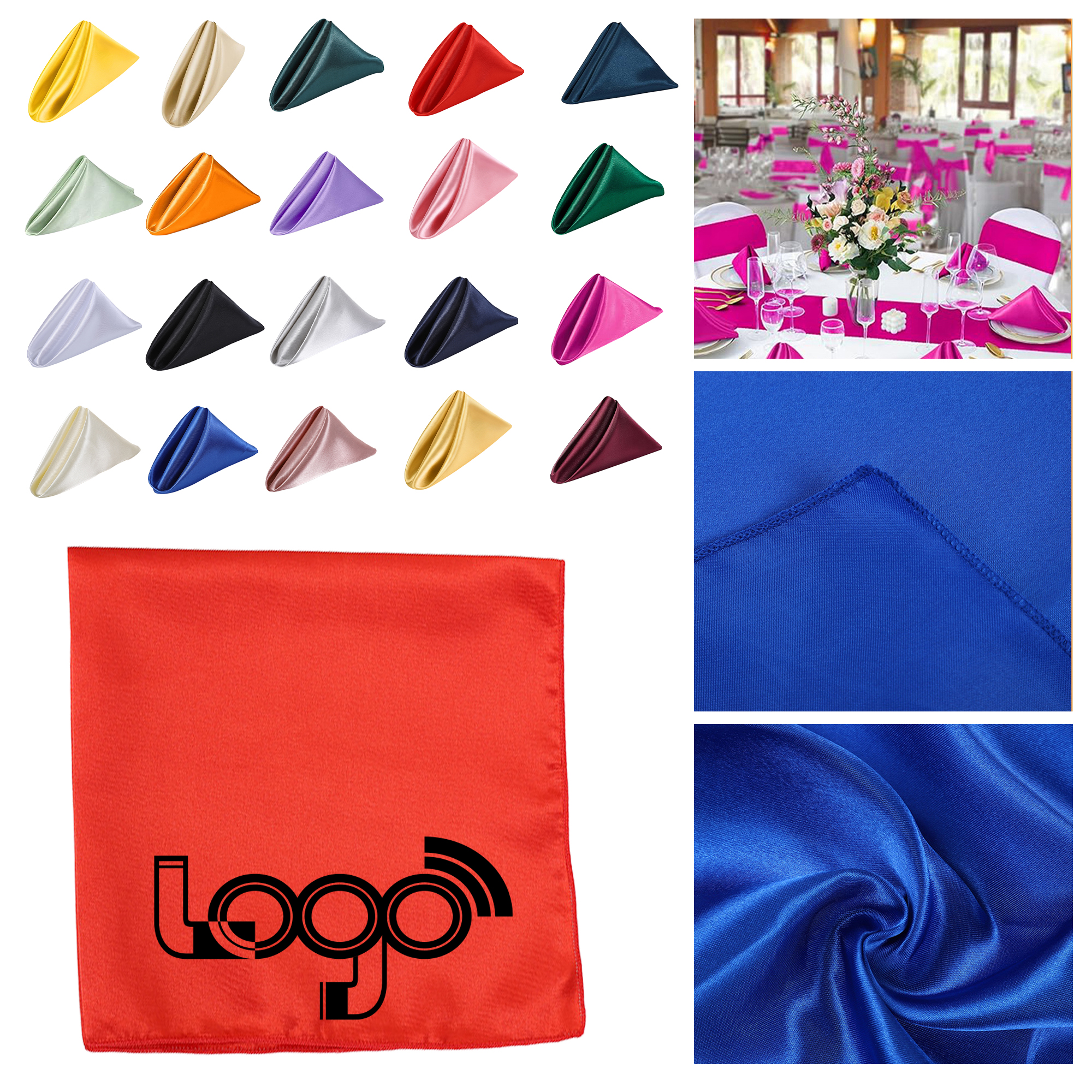 High-Quality Satin Napkins for Events 1