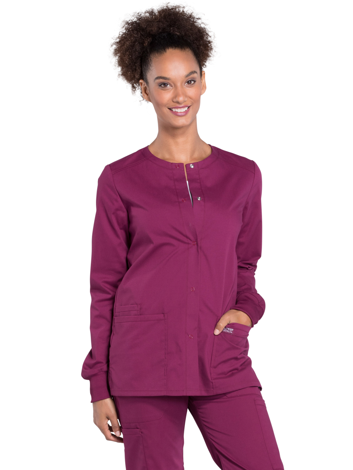 Cherokee - Workwear Professionals - Women's Snap Front Jacket 4