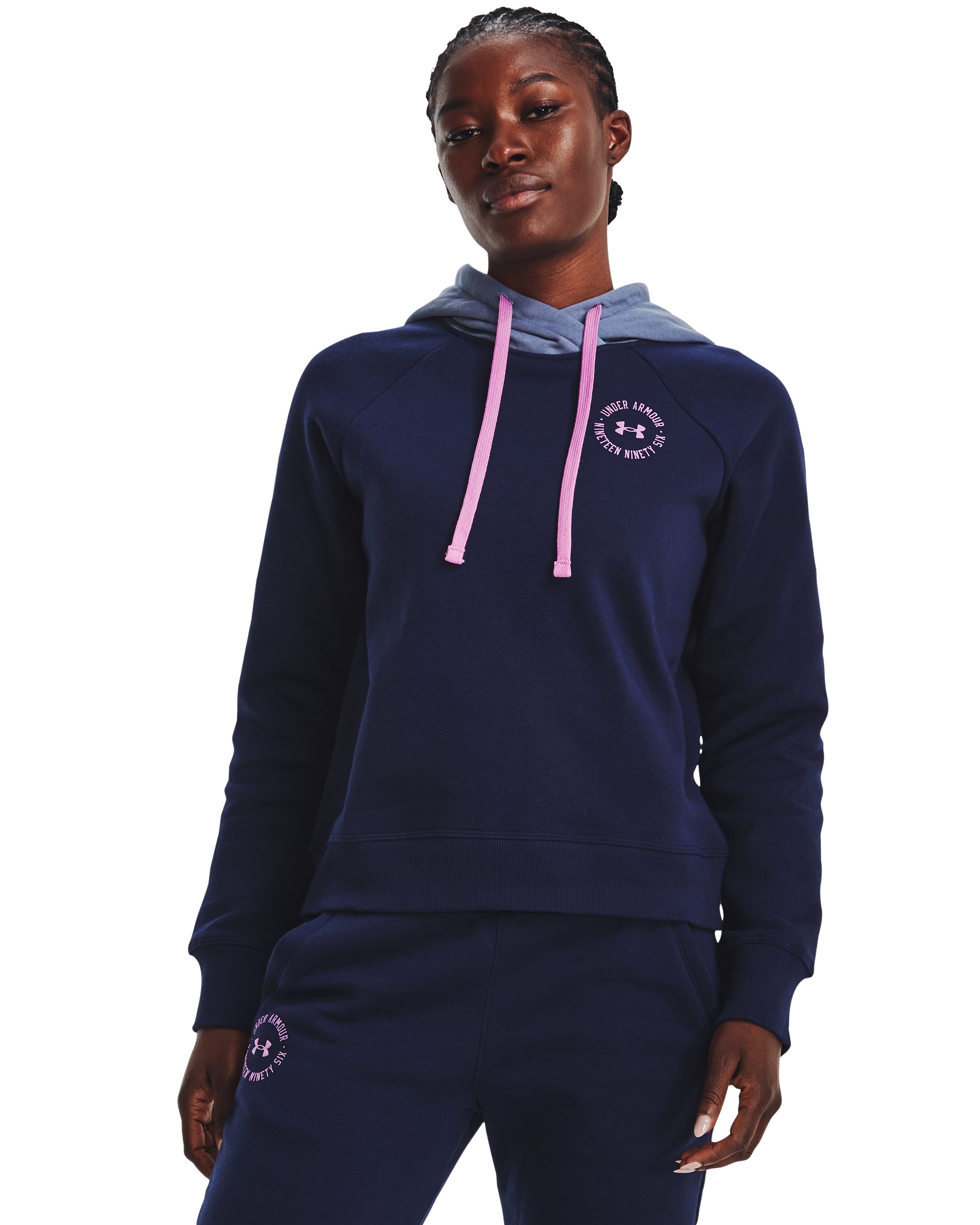 UA Rival Fleece Colorblock Women's Hoodie 4