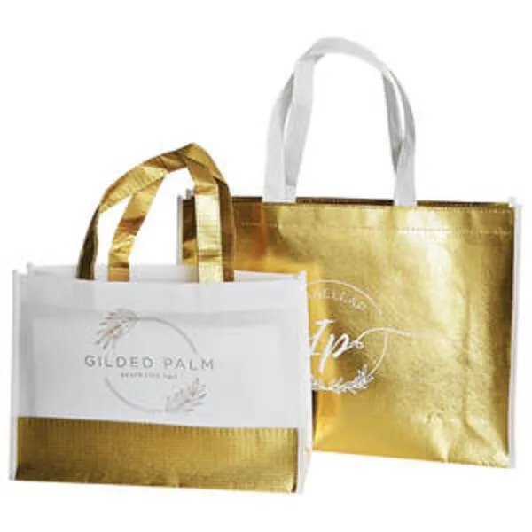 Custom Logo Printed Quilted Non-Woven Reusable Gift Tote 2
