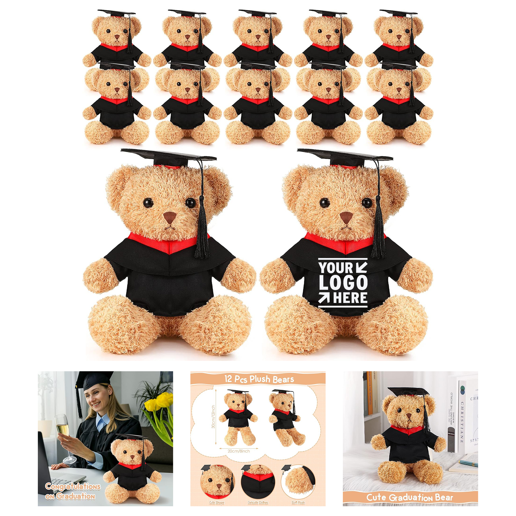 Graduation Plush Bear Toy