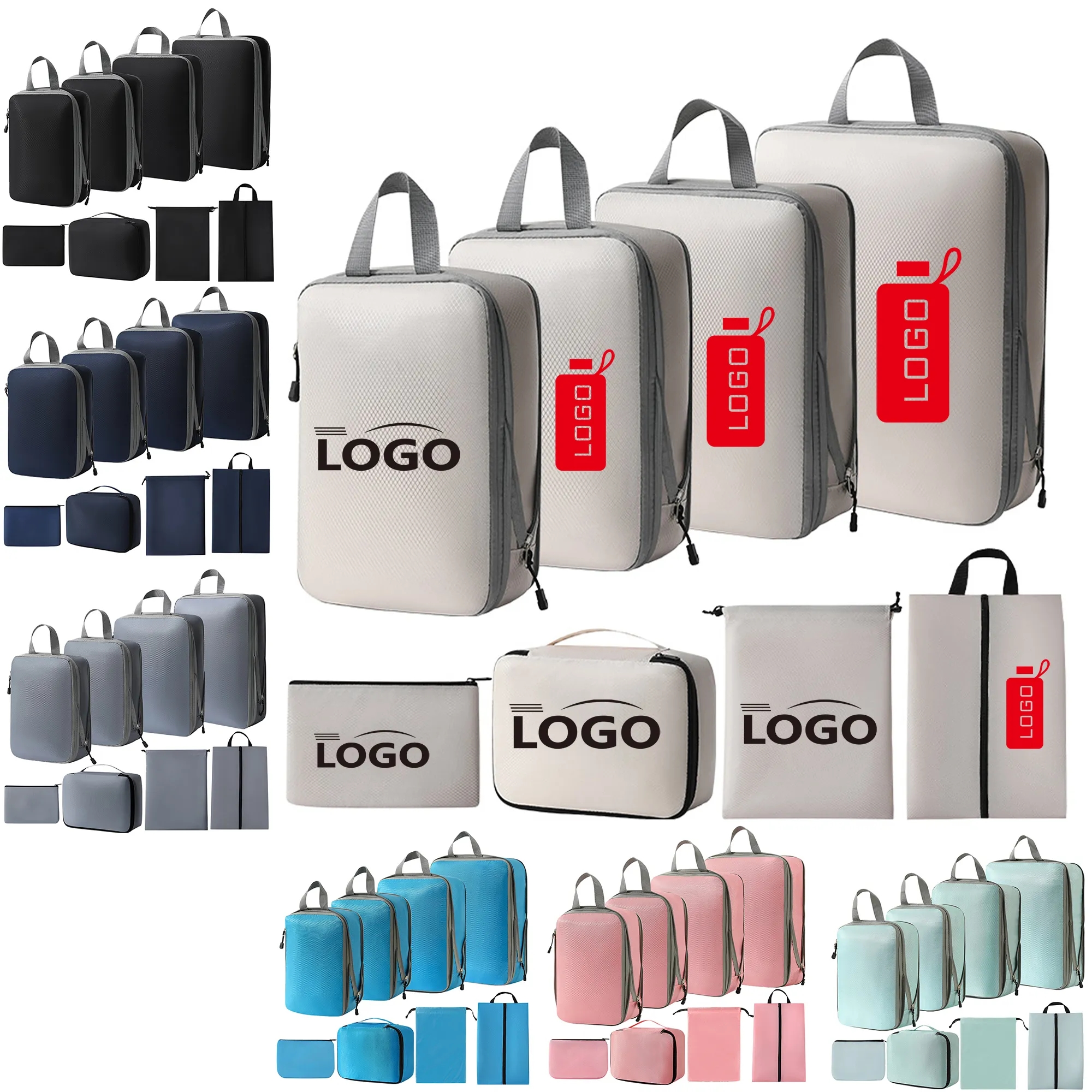 8 Set Compression Packing Cubes Travel Accessories MOQ 1 2