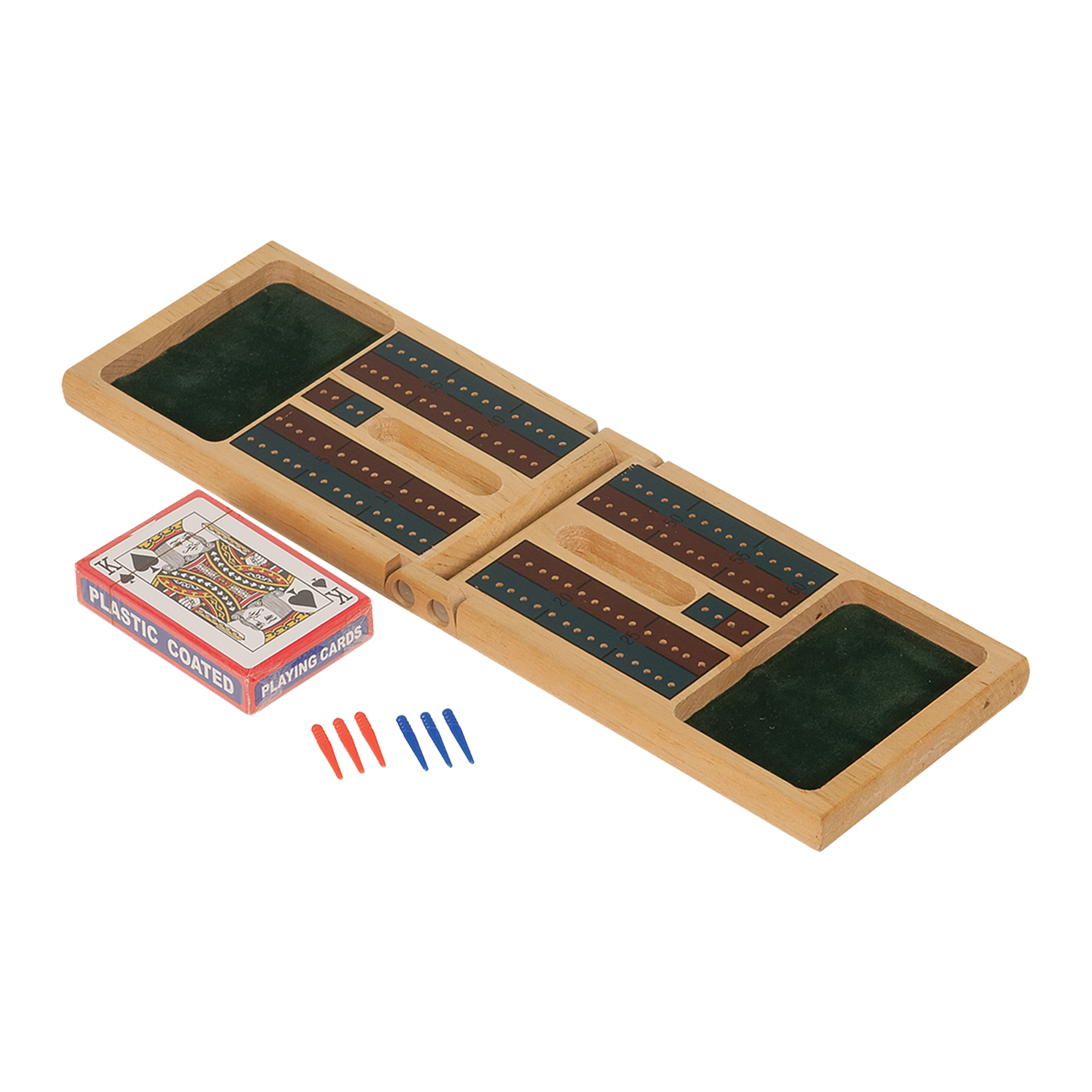 Rubberwood Cribbage Game Set 4