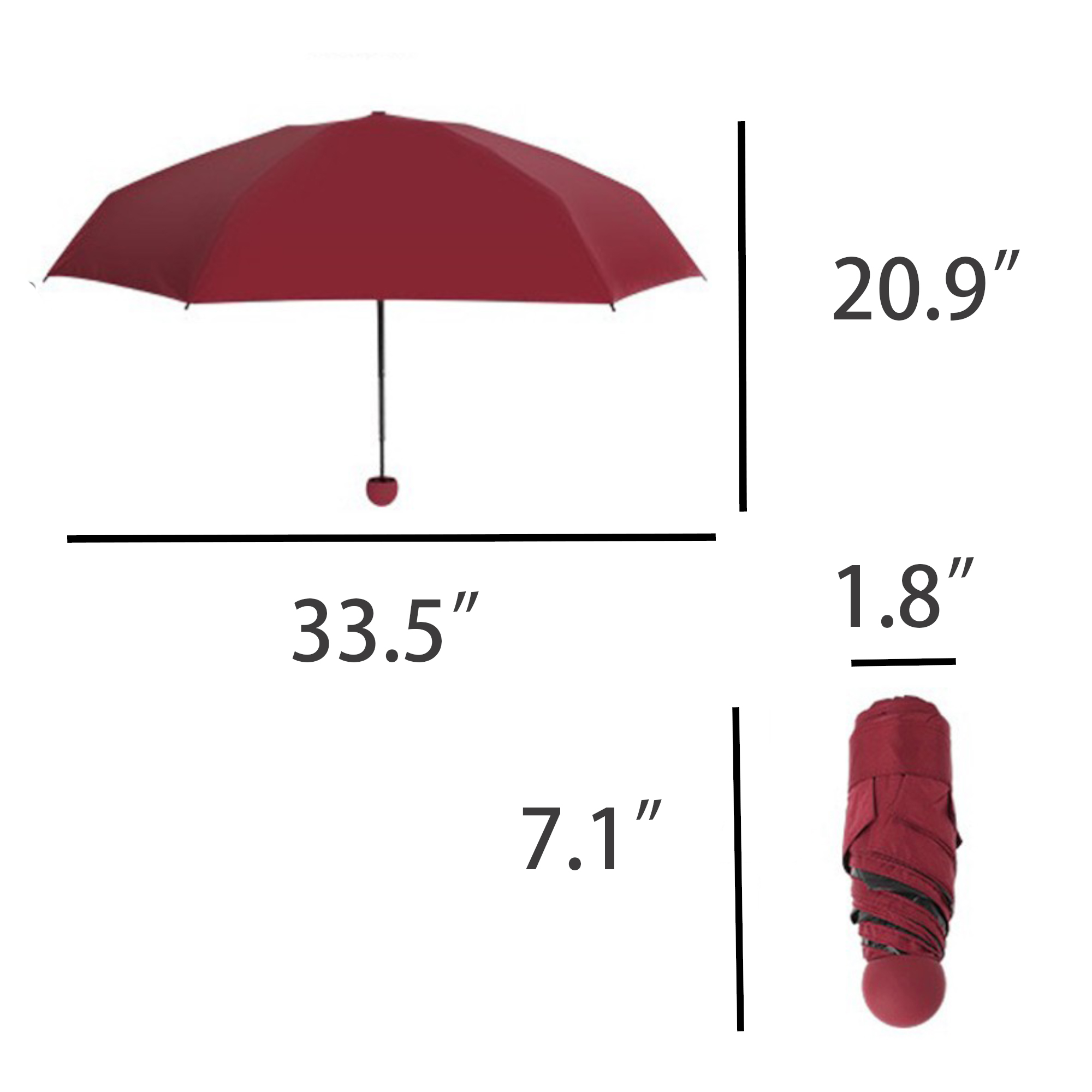 Mini Windproof Sun And Rain Pocket Capsule Umbrella MOQ 1pcs 4