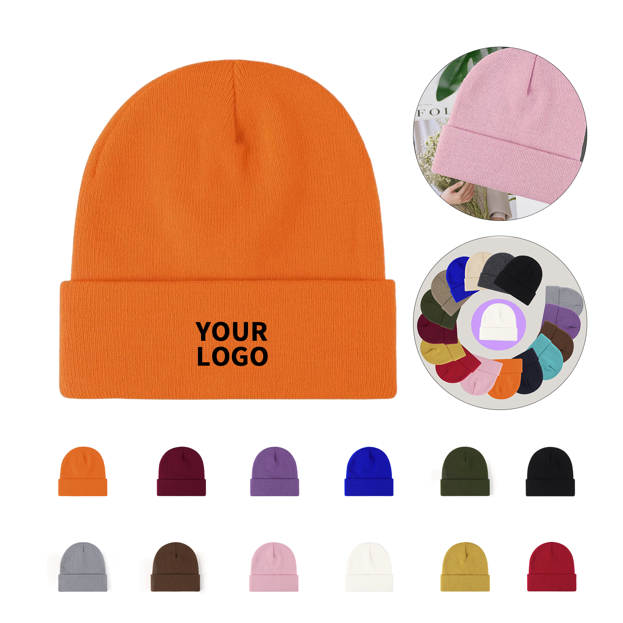 Soft Knit Cuffed Beanie Solid Color 3