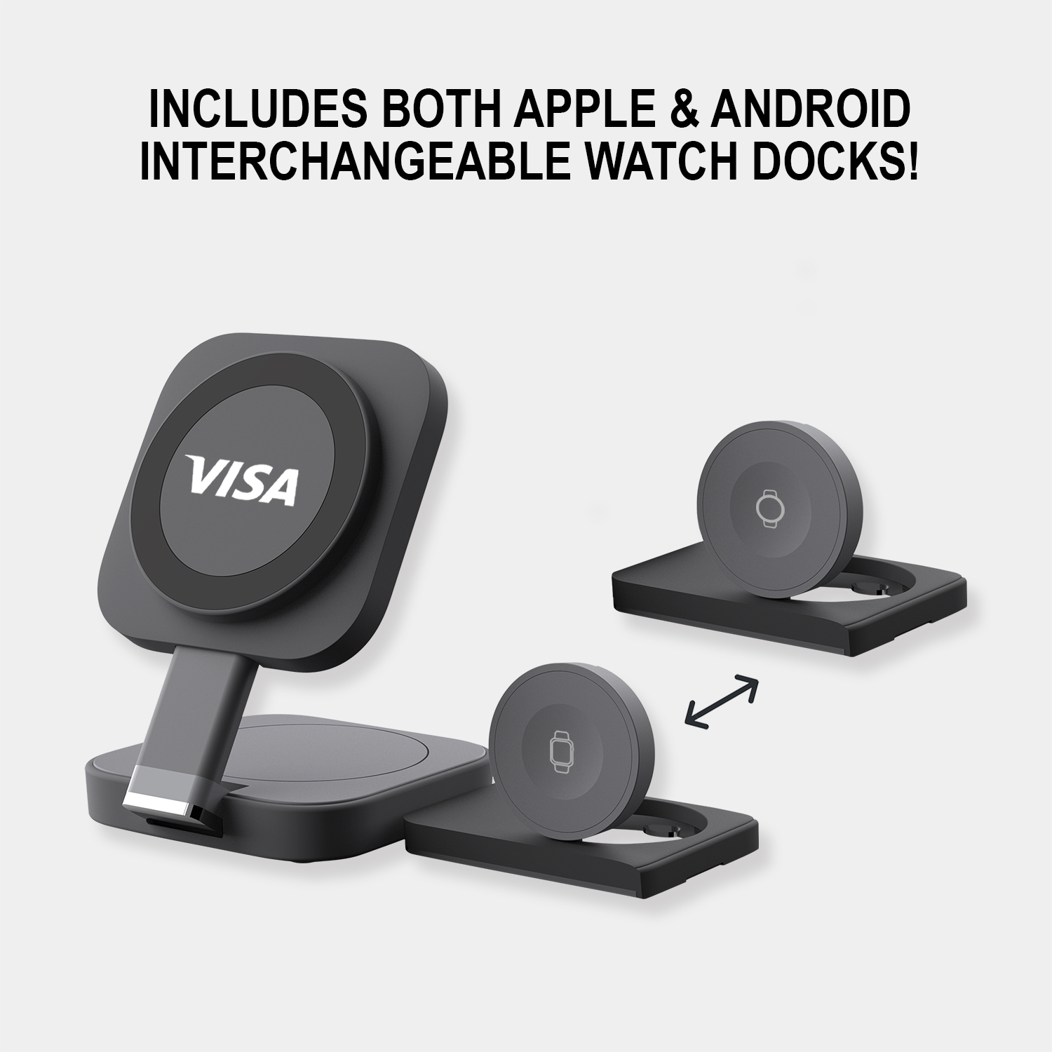 Cube Qi Pro 3 in 1 Wireless Charger with Travel Case