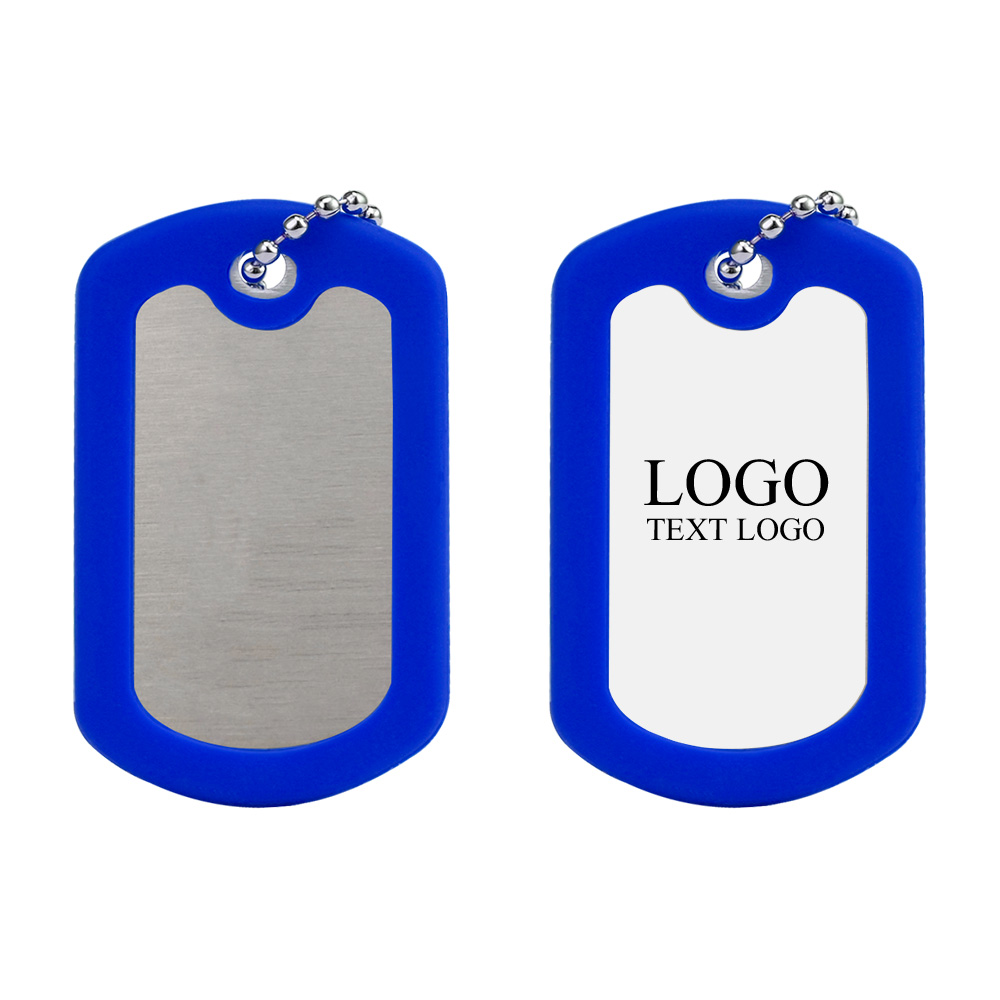Square Silicone Edge Metal Dog Tag 9
