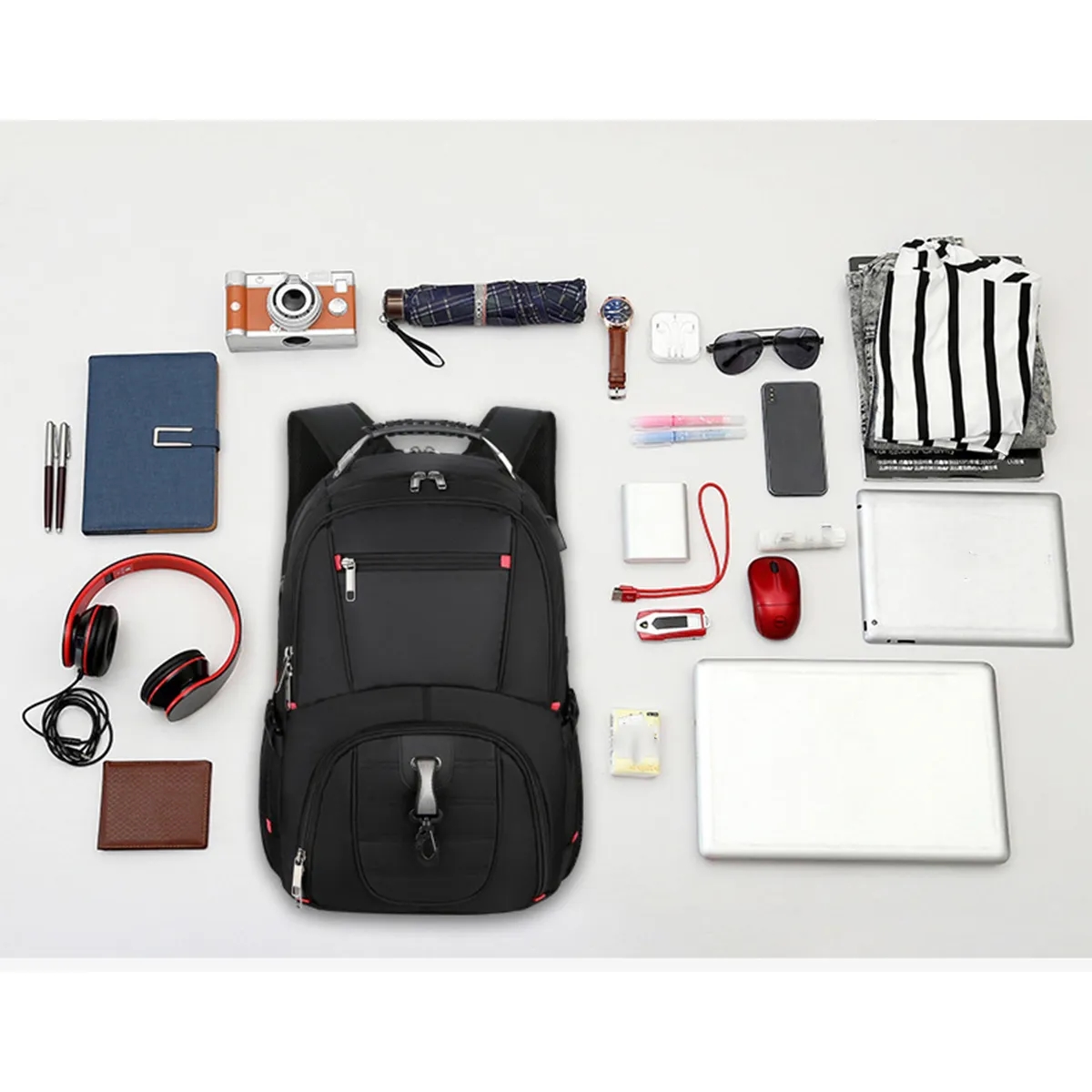 Business Work Bag Laptop Backpacks with USB Charging 7
