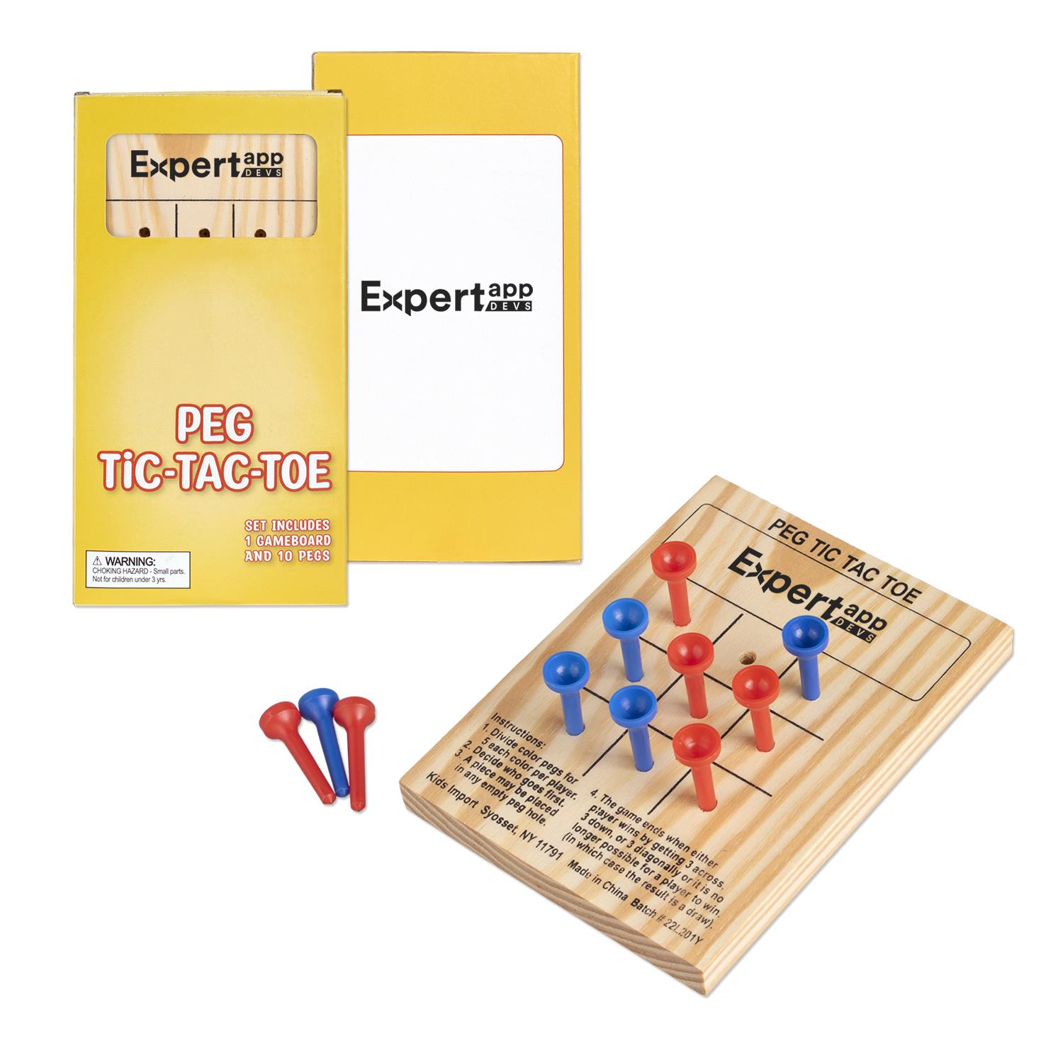 Wooden Tic-Tac-Toe Peg Game 3