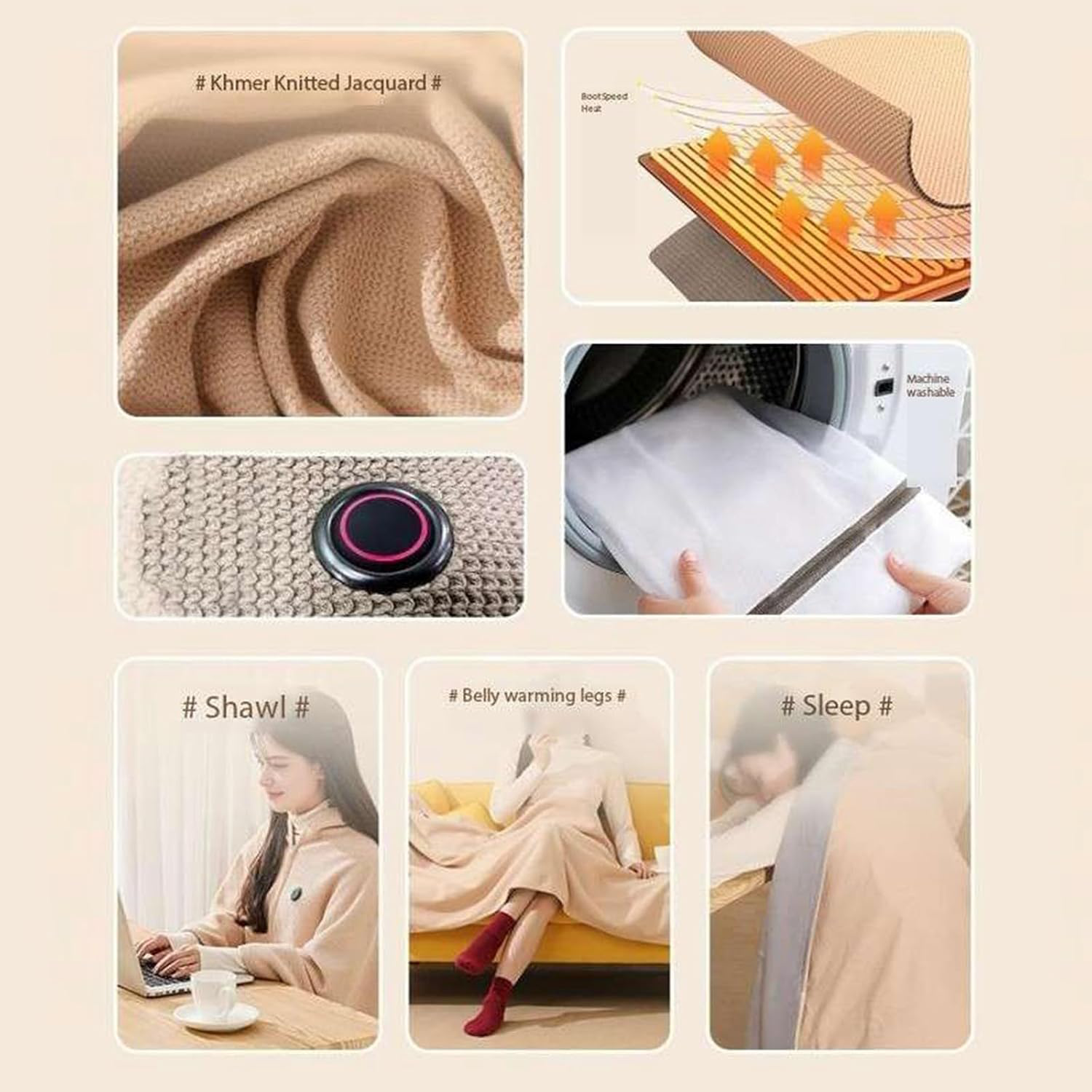 Portable Heated Shawl Wraps 3