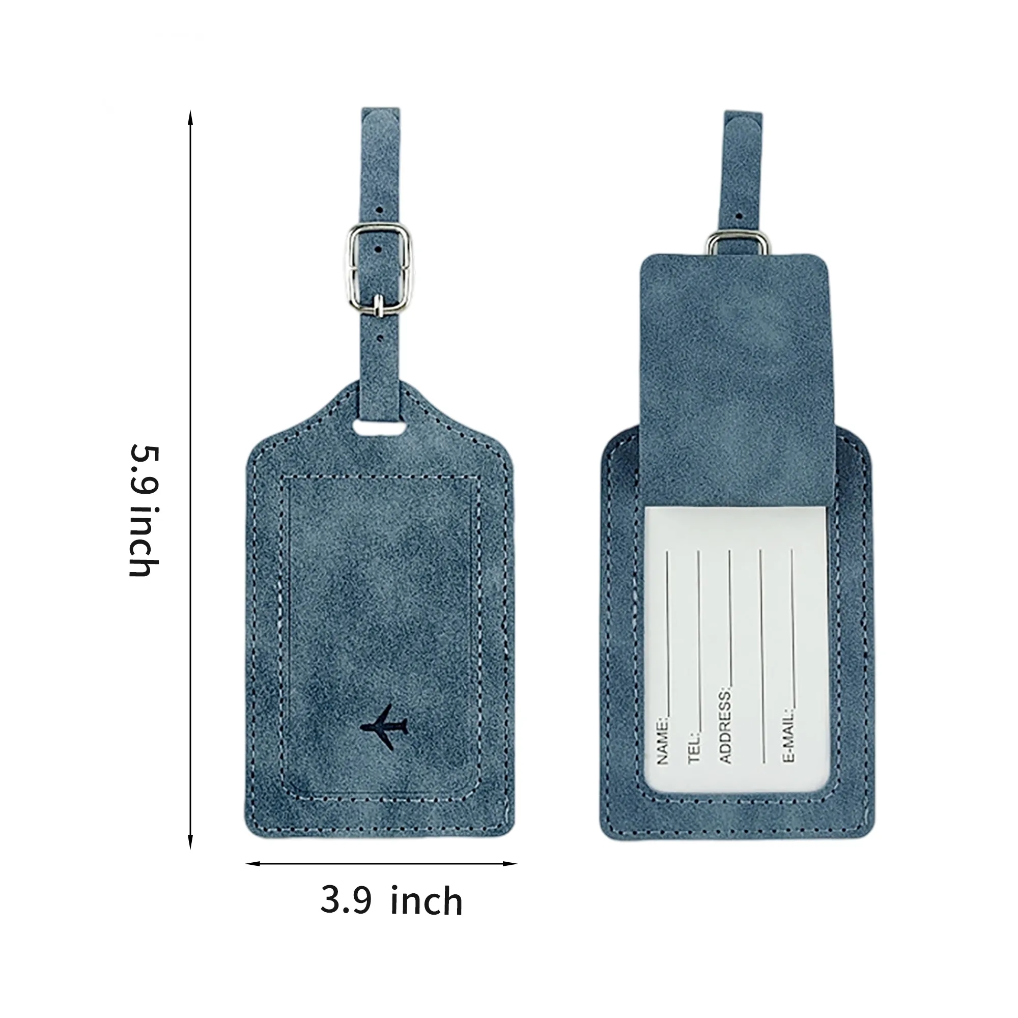 PU Leather Passport Holder and Luggage Tag Set 2