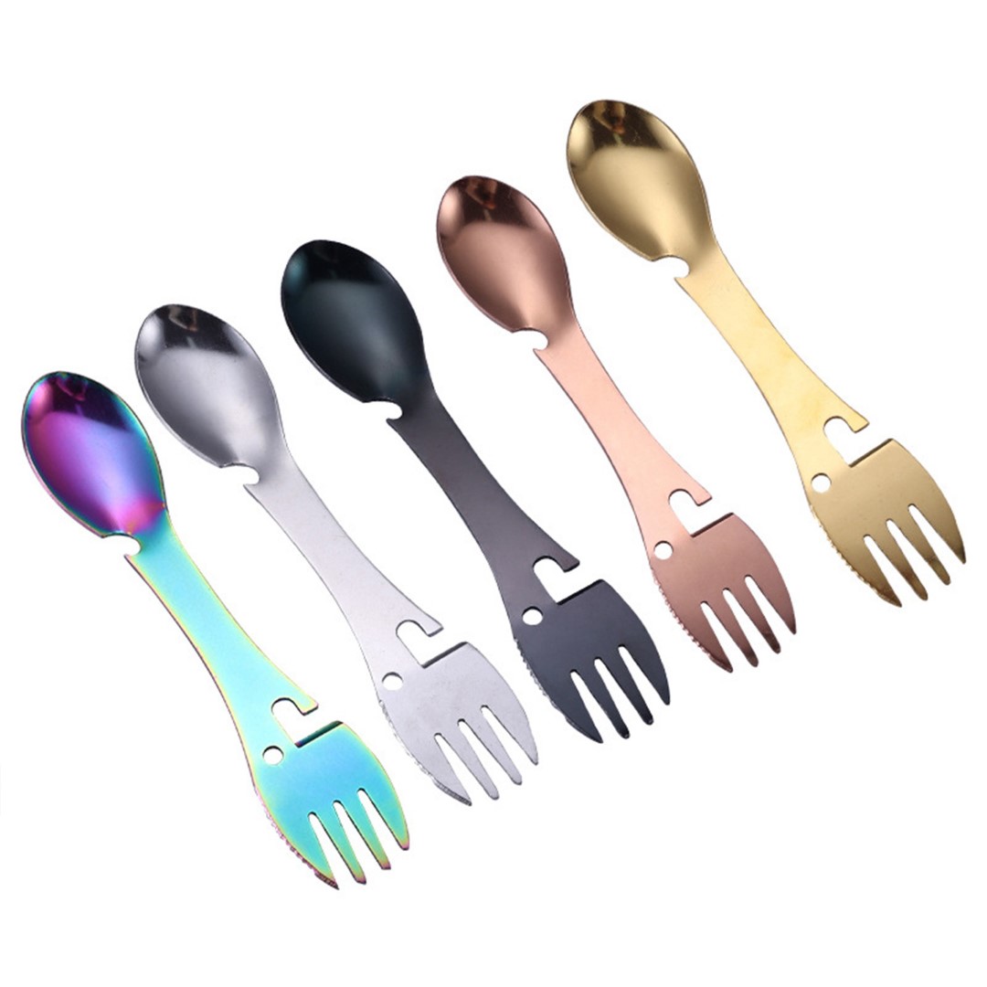 Multi-Function Fork Spoon 5 in 1 Camping Spork 2