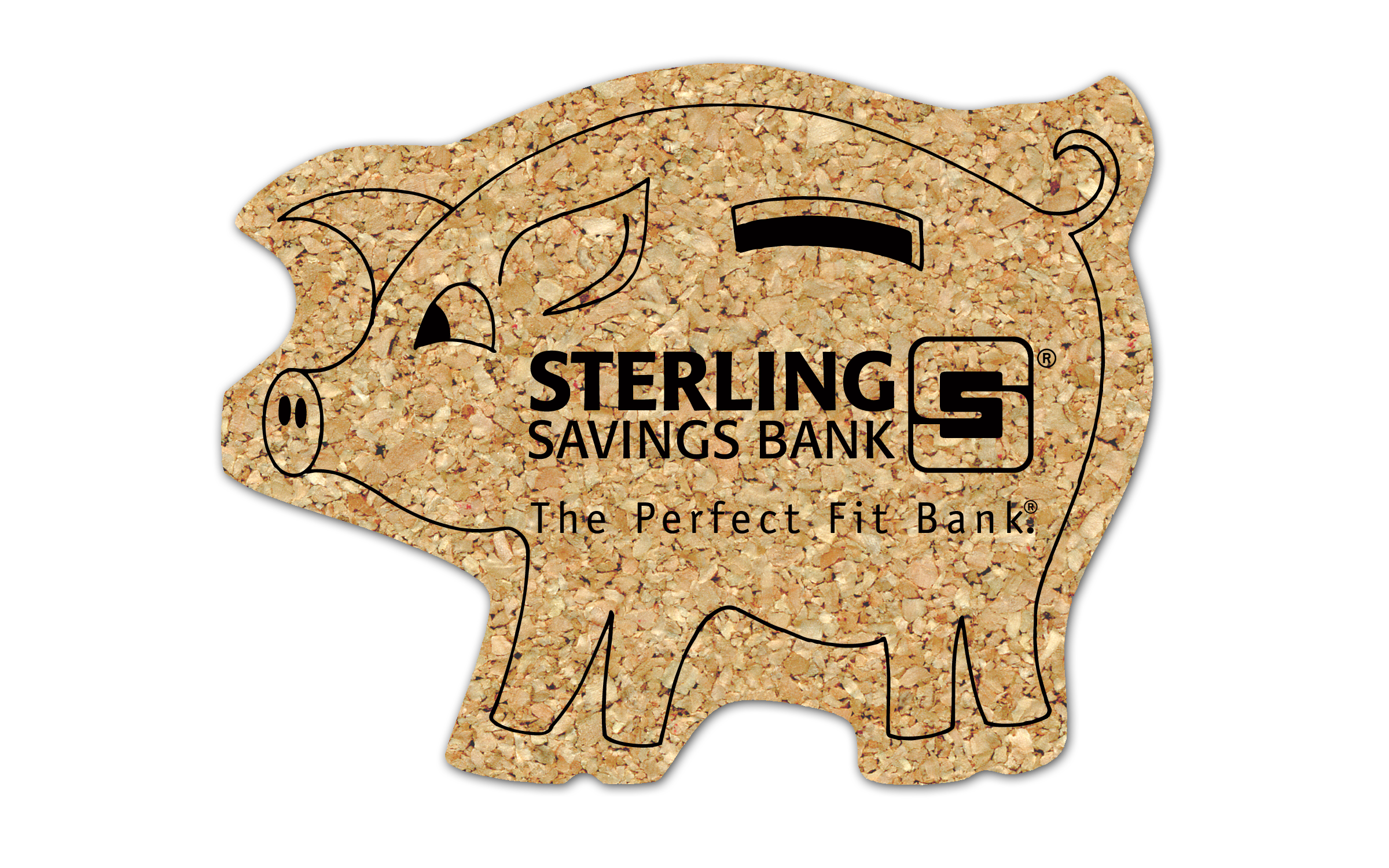 Piggy Bank Cork Coaster 6PG 3