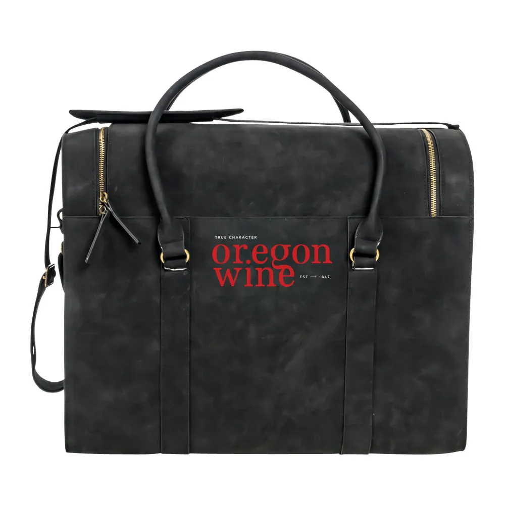 6-Bottle Leather Wine Duffel Bag 3