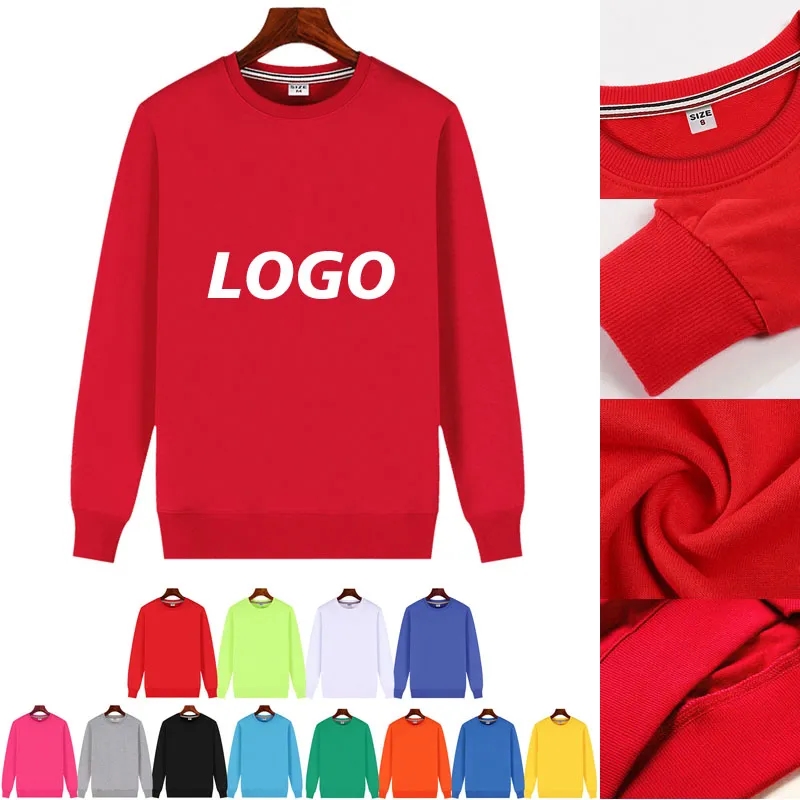 Cotton Crew Neck Sweatshirt, custom hoodie or sweatshirt with logo imprint 3