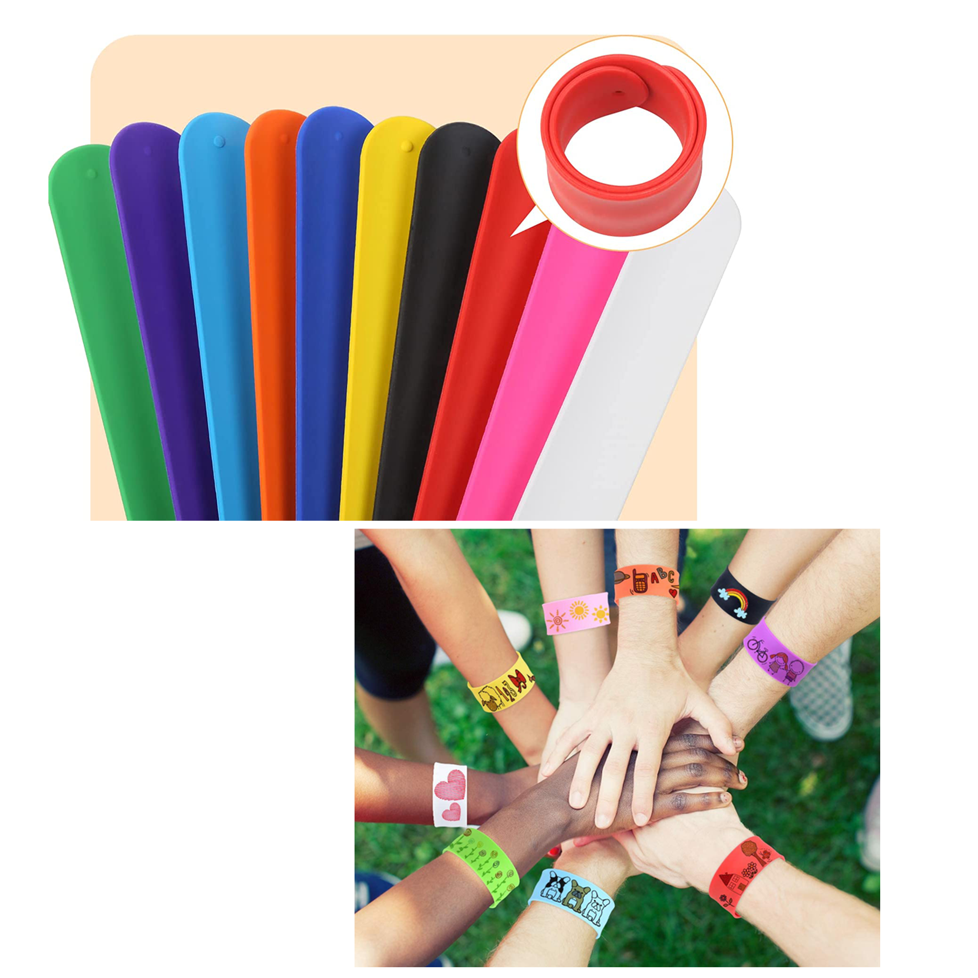 Silicone Snap Bracelets MOQ50pcs 2