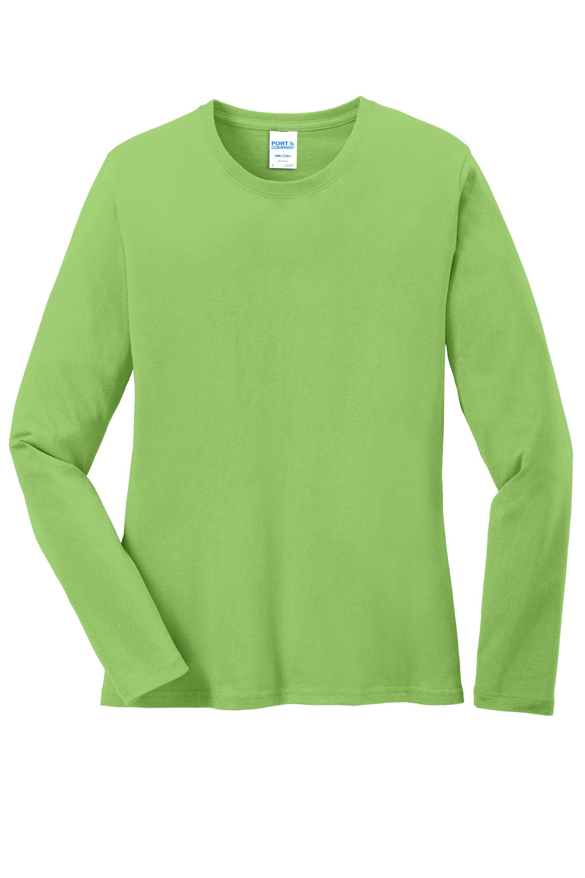 Port & Co Women's Long Sleeve Core Cotton Tee. LPC54LS 122