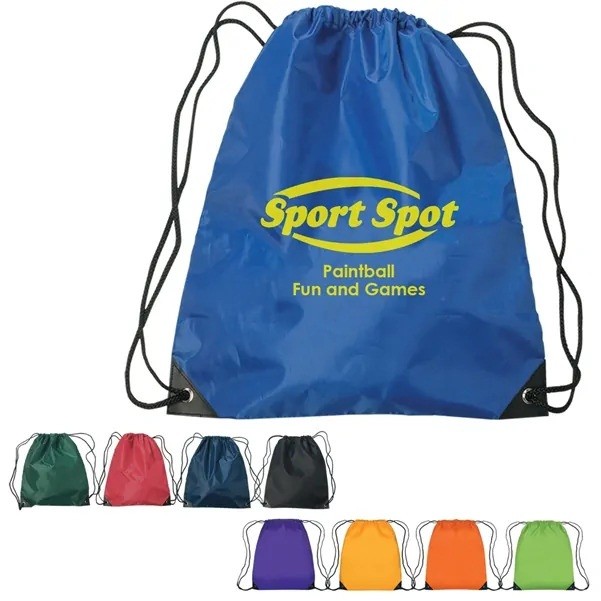 Large Drawstring School Backpack ( 20" X 17" ) 3