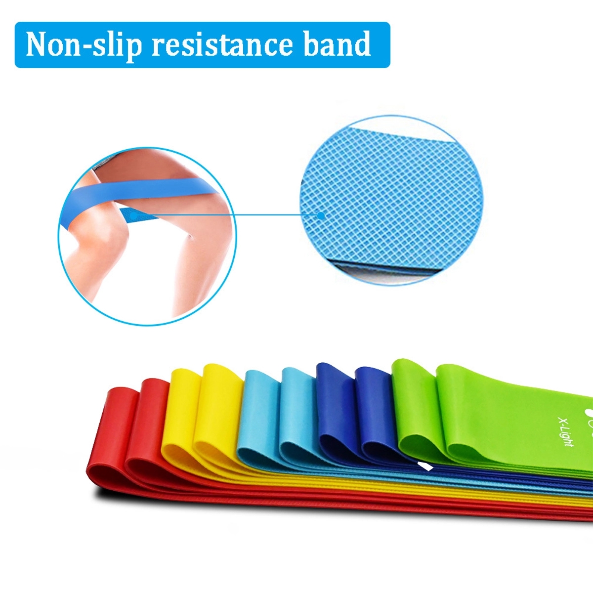 5 Piece For Set Of Exercise Resistance Bands 4