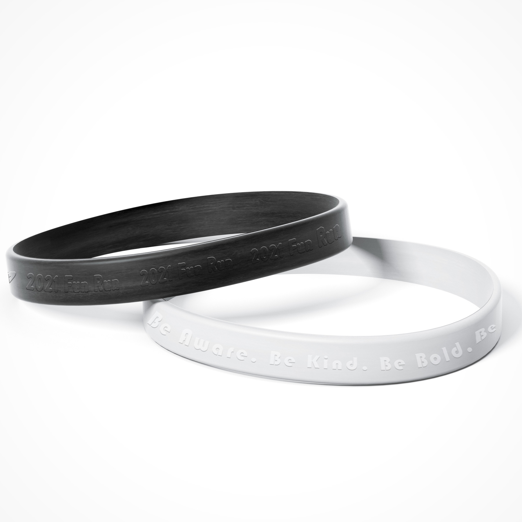 Embossed Silicone Bracelets: 5mm