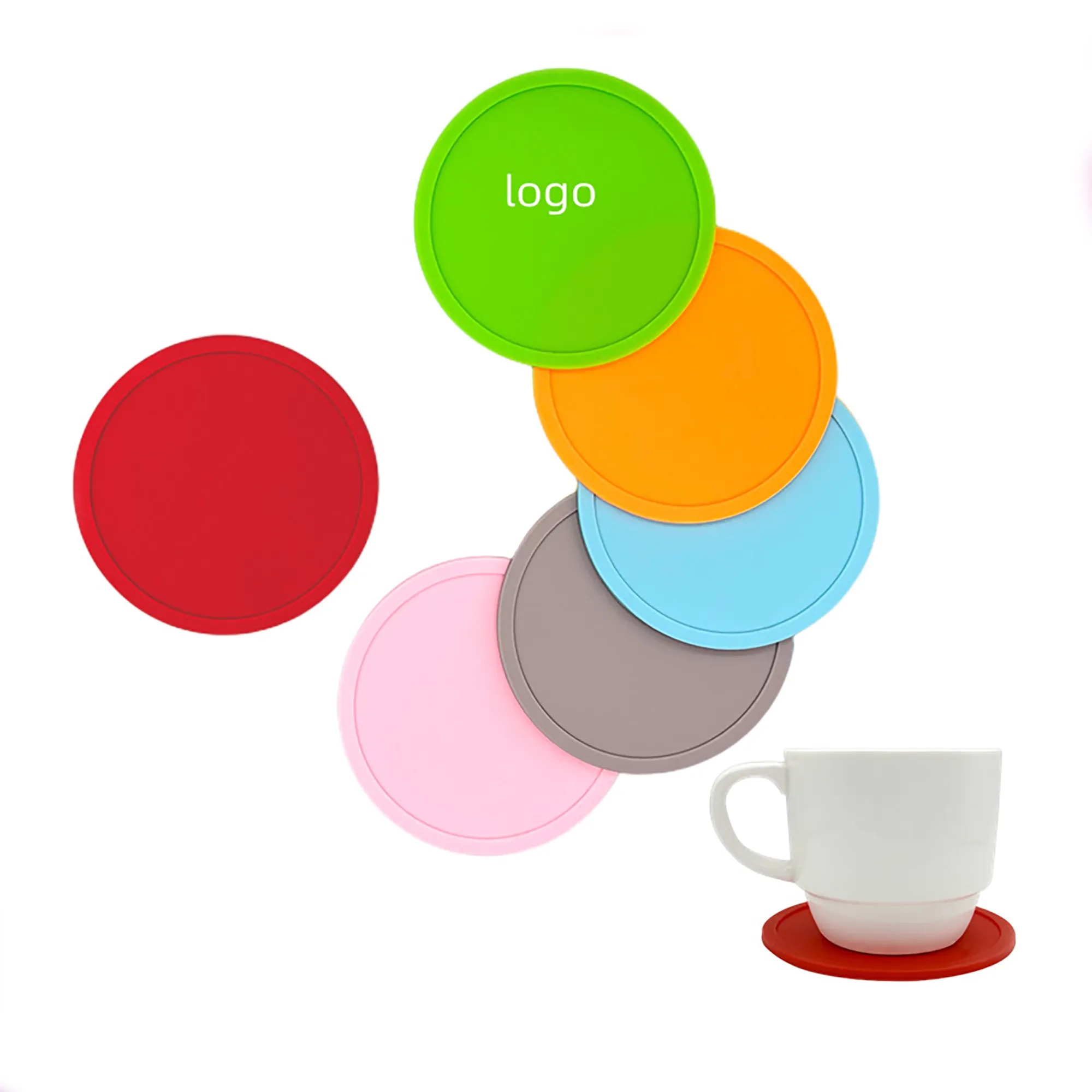 Round Silicone Coasters MOQ 100PCS 9