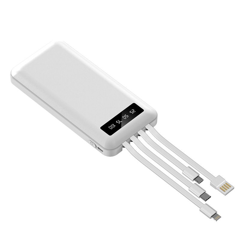 10000 Mah Power Bank W/ 4 Cables 4