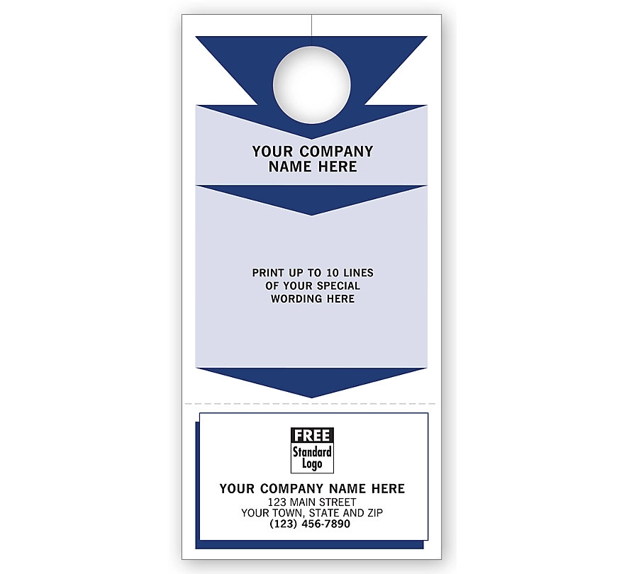 Doorknob Hangers With Perforated Business Card 2