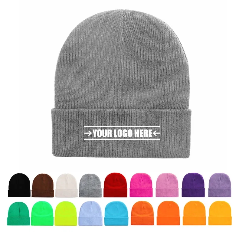 Fluorescent Winter Knit Beanie Hat 8