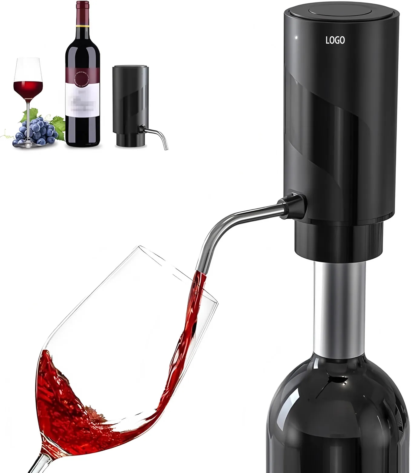Custom USB Rechargeable Electric Wine Dispenser with Aerator for Bar Restaurant Party 3