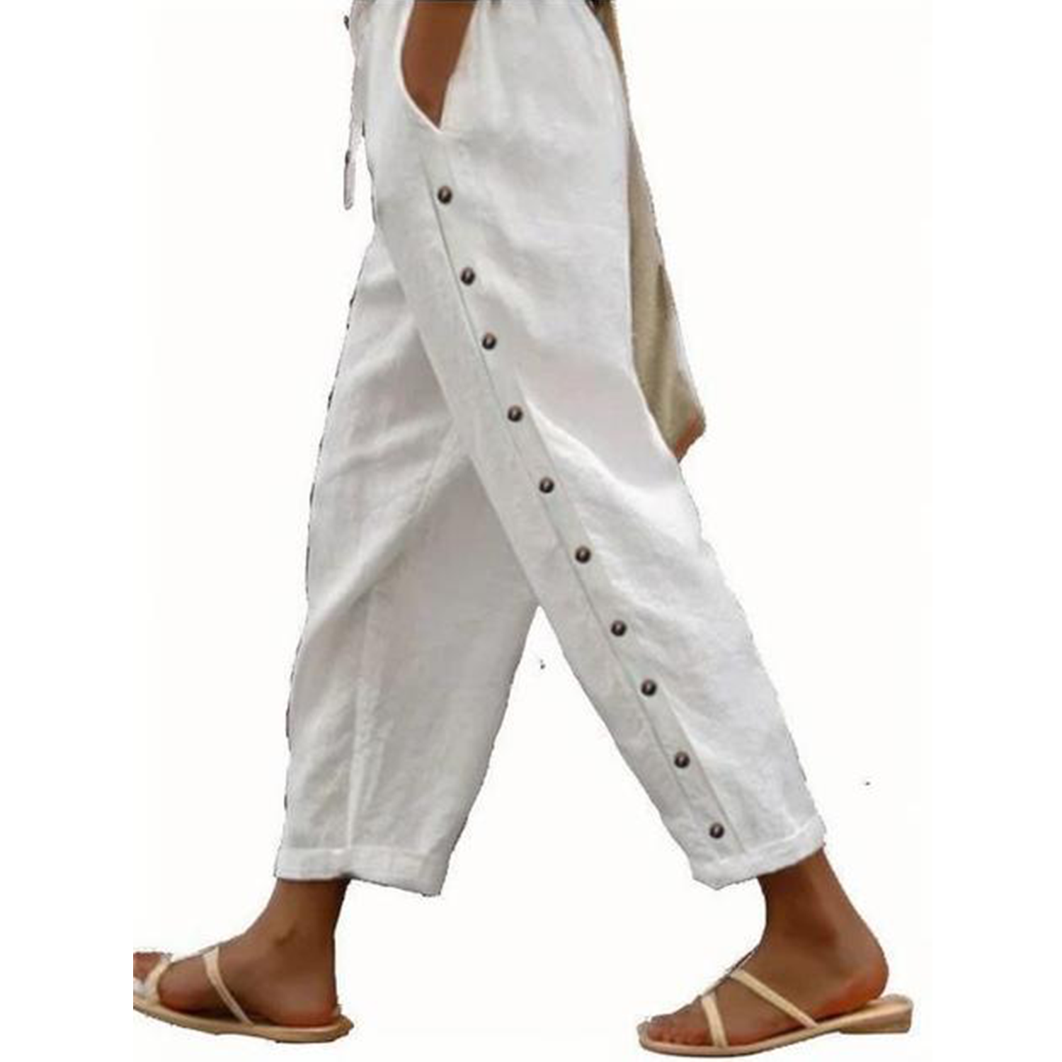 Autumn Women's Loose Casual Cropped Trousers 7