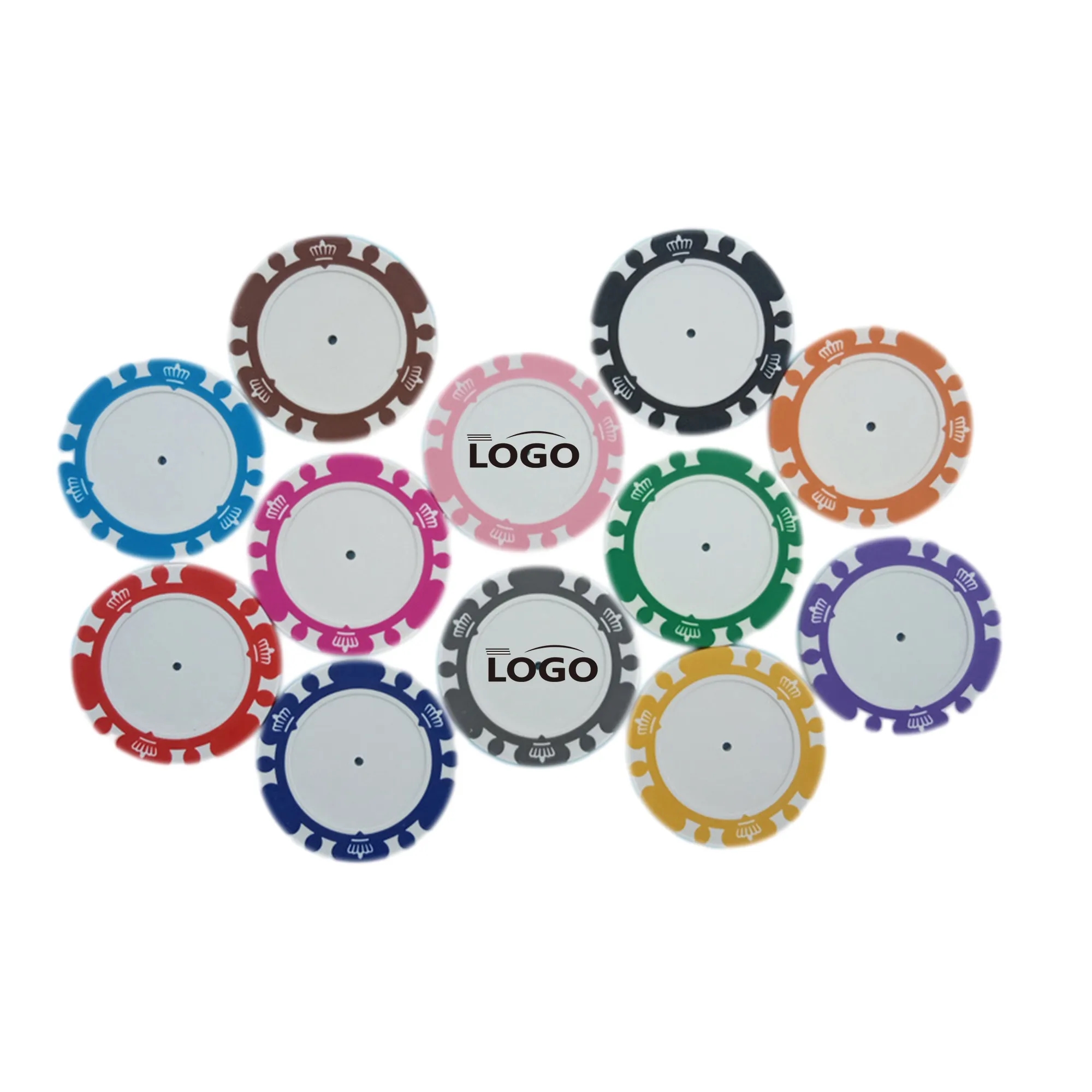 Full Color Professional Clay Poker Chips MOQ 100PCS 4