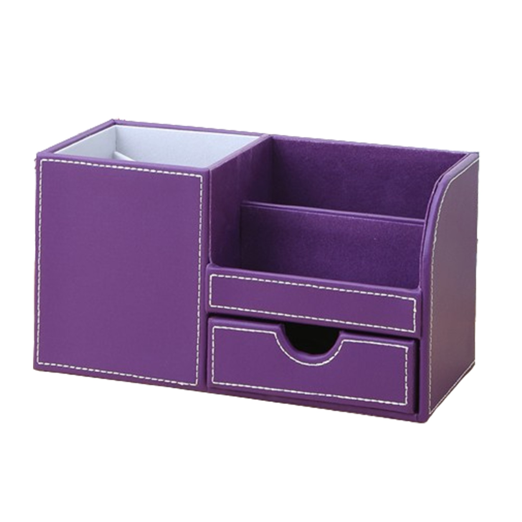 Leather Multi-Purpose Desk Top Pen Holder Organizer 2