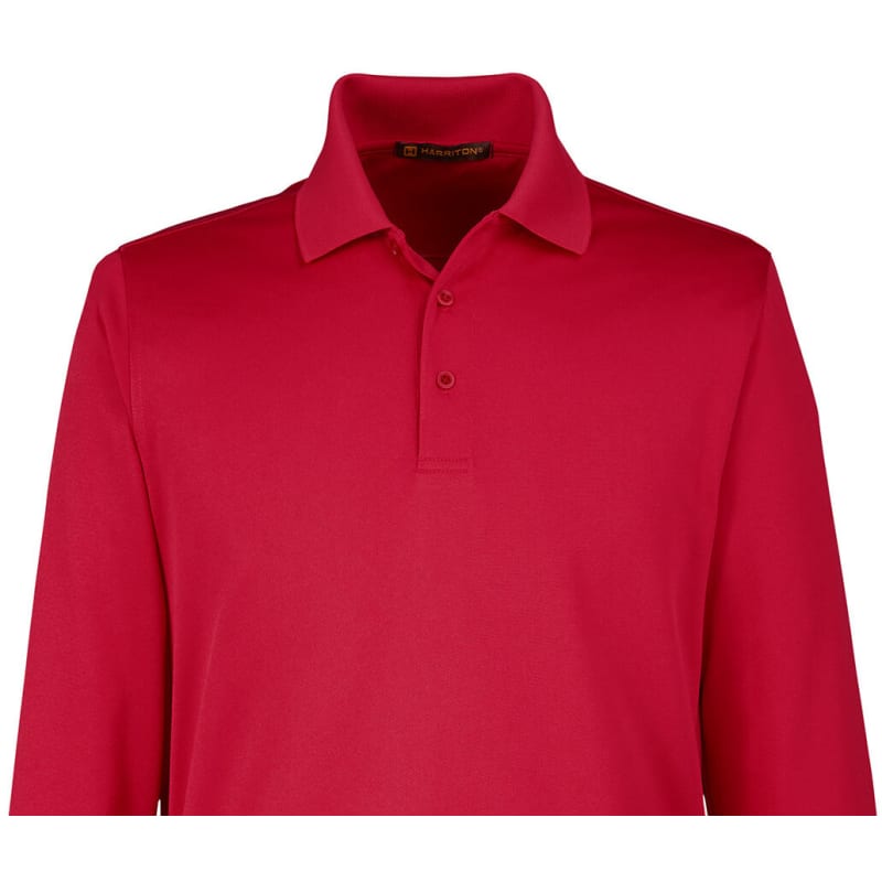 Harriton Men's Advantage Snag Protection Plus IL Long Sleeve Polo 7