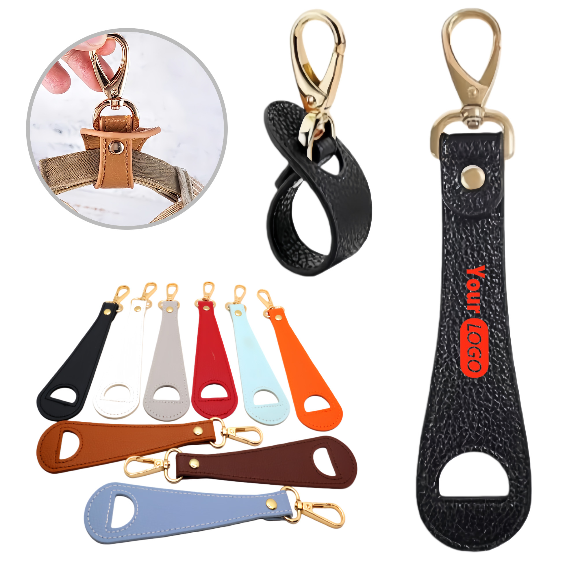 PU Leather Hands Free Hat Clip 2
