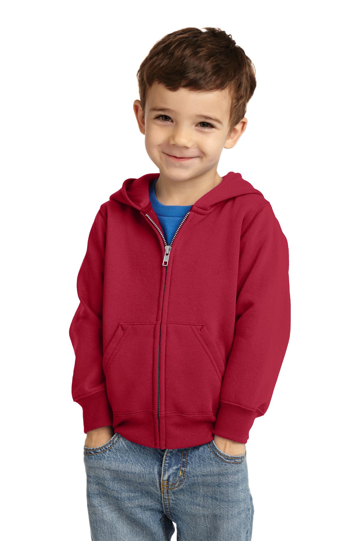 Port & Co Toddler Core Fleece Full-Zip Hooded Sweatshirt. CAR78TZH 23