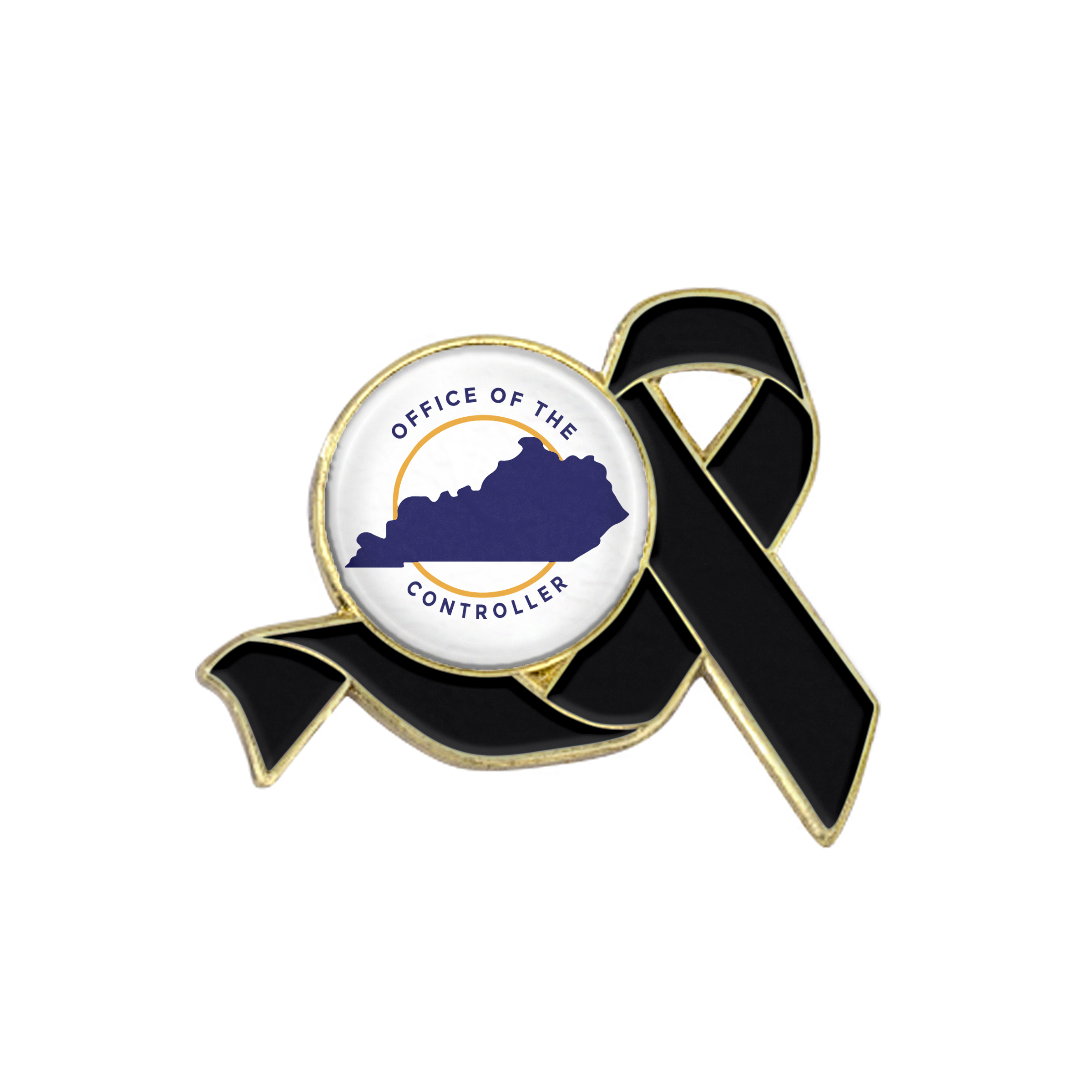Awareness Ribbon Lapel Pins w/ Custom Logo 25