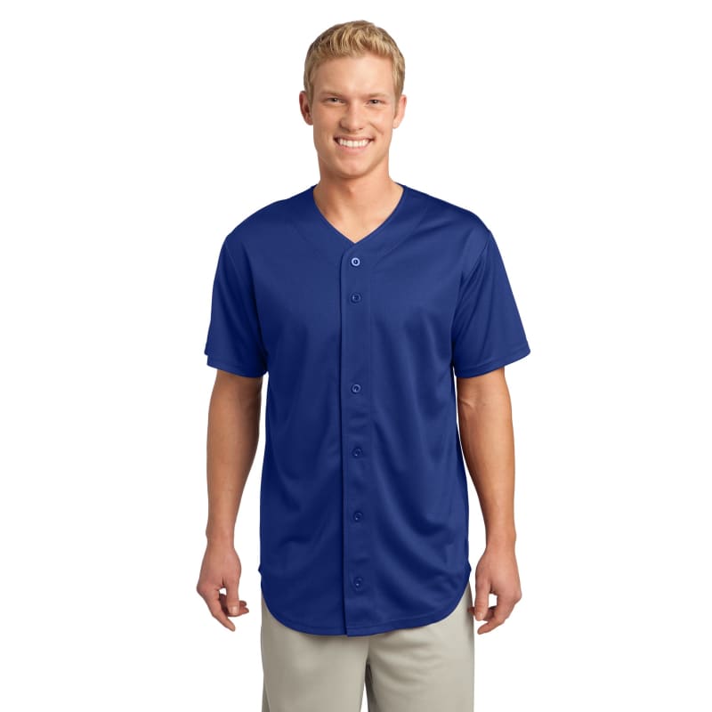Sport-Tek PosiCharge Tough Mesh Full-Button Jersey. 3