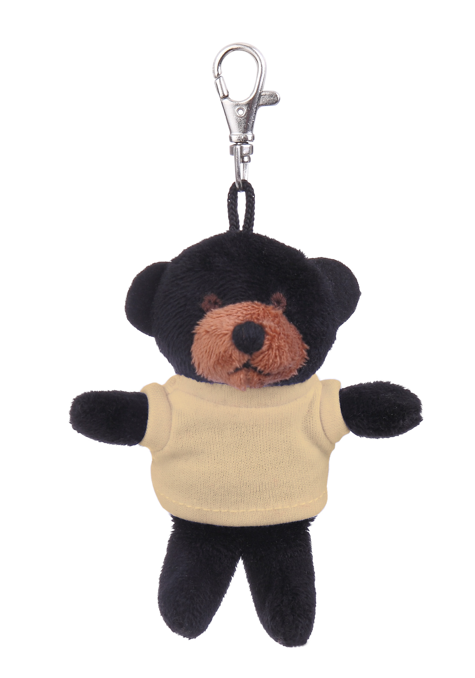 Soft Plush Black Bear Keychain with Tee 9