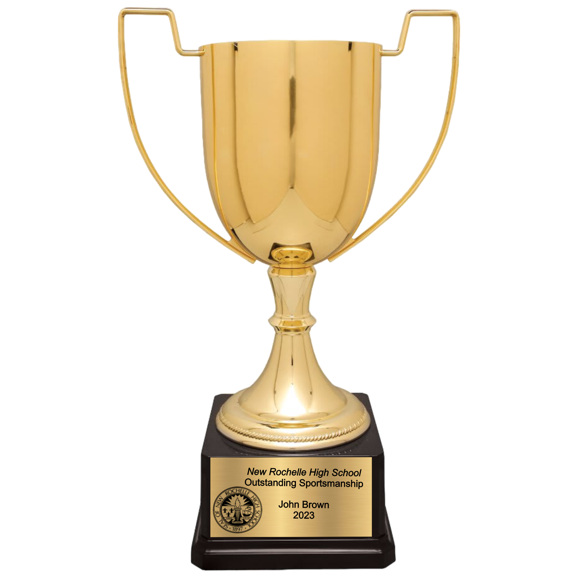 14 1/4" Completed Zinc Cup Trophy on Plastic Base 6