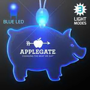 Acrylic Pig Shape Necklace with LED 11