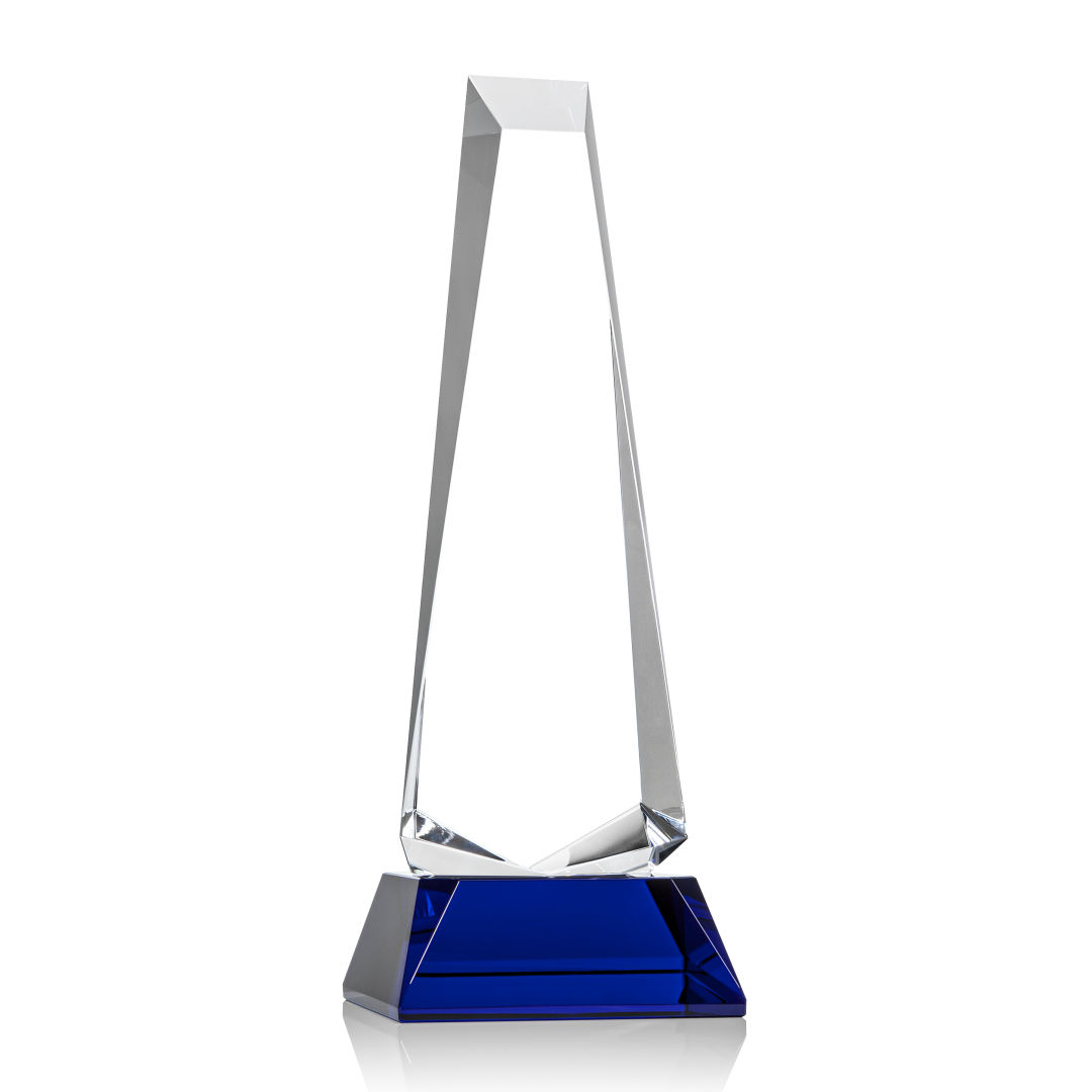 Rustern Obelisk Award on Base - Blue 2