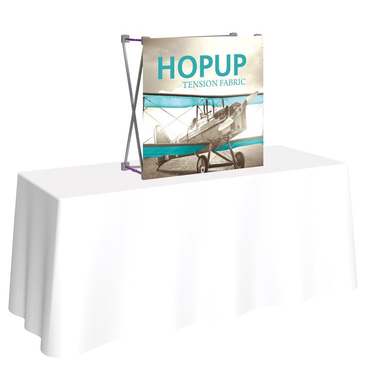 Hopup 2.5ft. Straight Tabletop Display & Front Graphic