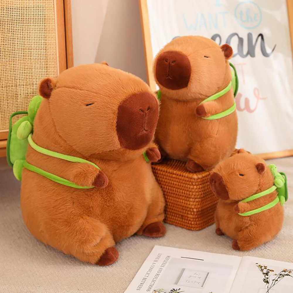 Capybara Plush Toy with Turtle Bag 2