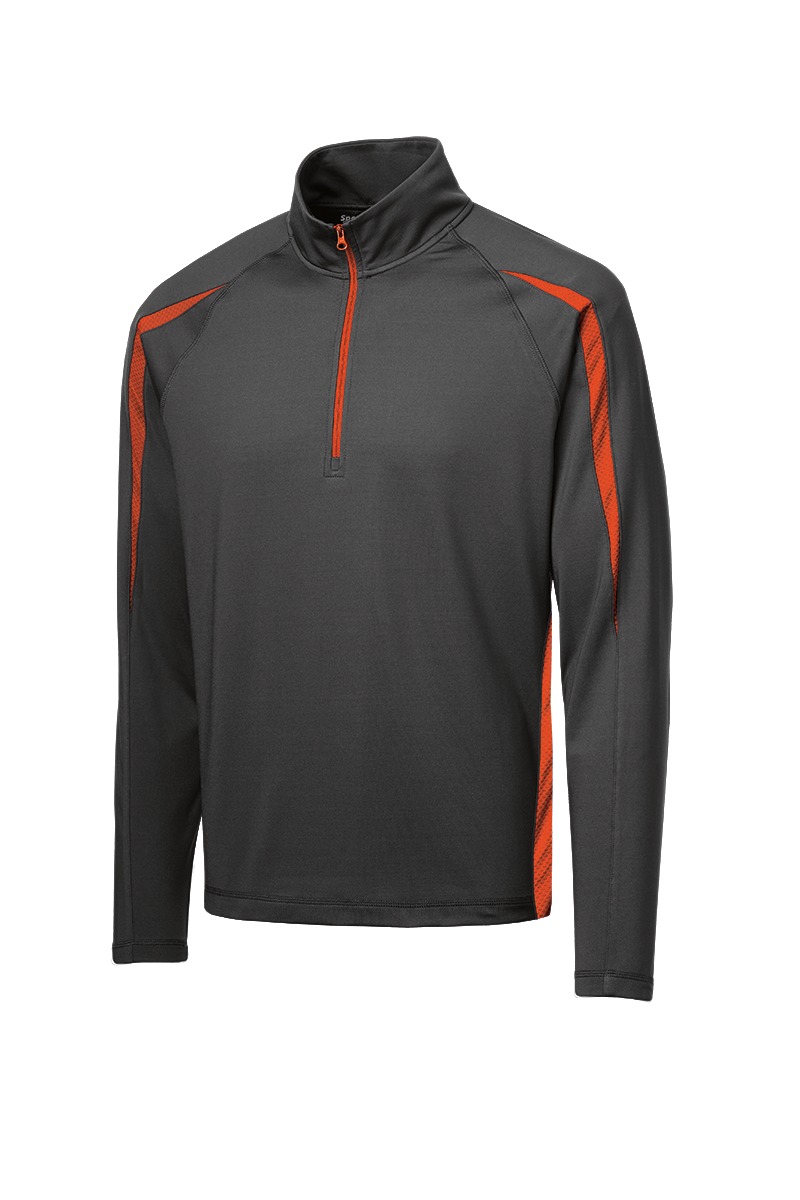 Sport-Tek Sport-Wick Stretch 1/4-Zip Colorblock Pullover. ST851, custom hoodie or sweatshirt with logo imprint 32