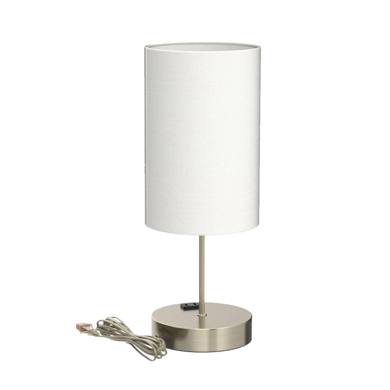 Dimmable Touch LED Table Lamp with USB Ports and Outlet 2