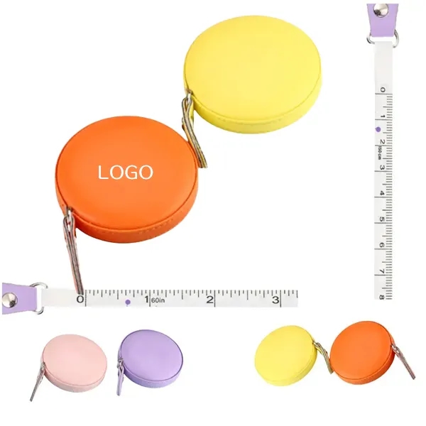 Compact Retractable Leather Measuring Tape Portable Design 2