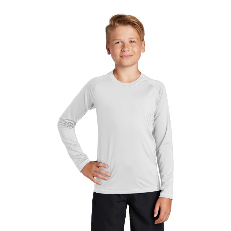 Sport-Tek Youth Long Sleeve Rashguard Tee. 20
