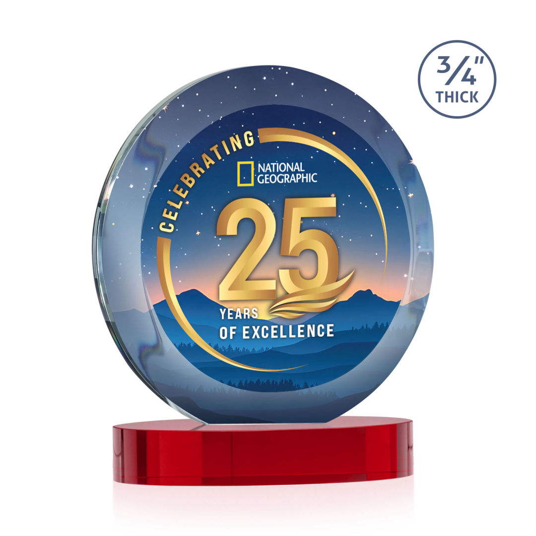 Gibralter Vividprint™ Award on Alberton Base - Red 7